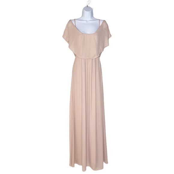 Show Me Your MuMu Caitlin Ruffle Maxi Dress S NWOT - Picture 3 of 12